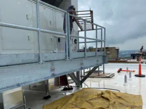 Add on handrail downtown KC roofTop